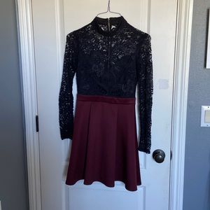 Black and maroon dress from B. Darlin